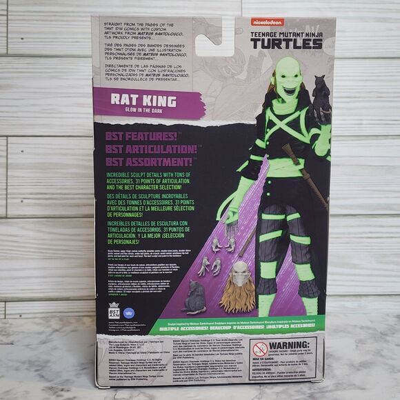 BST AXN Alopex & Rat King Glow in the Dark Teenage Mutant Ninja Turtles TMNT - Picture 5 of 5